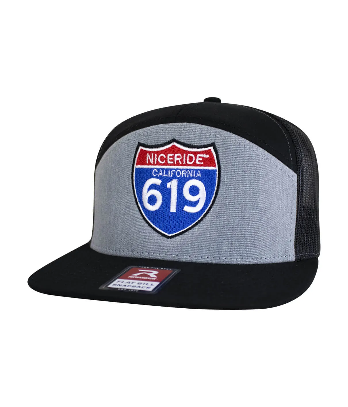 "Interstate 619" 7 Panel Trucker Snapback Hat For Men And Women