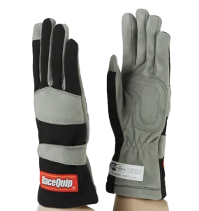 RaceQuip 351 Series 1 Layer Nomex Race Gloves - Black - XL - 351006