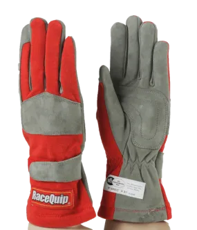 RaceQuip 351 Series 1 Layer Nomex Race Gloves - Red - Small - 351012