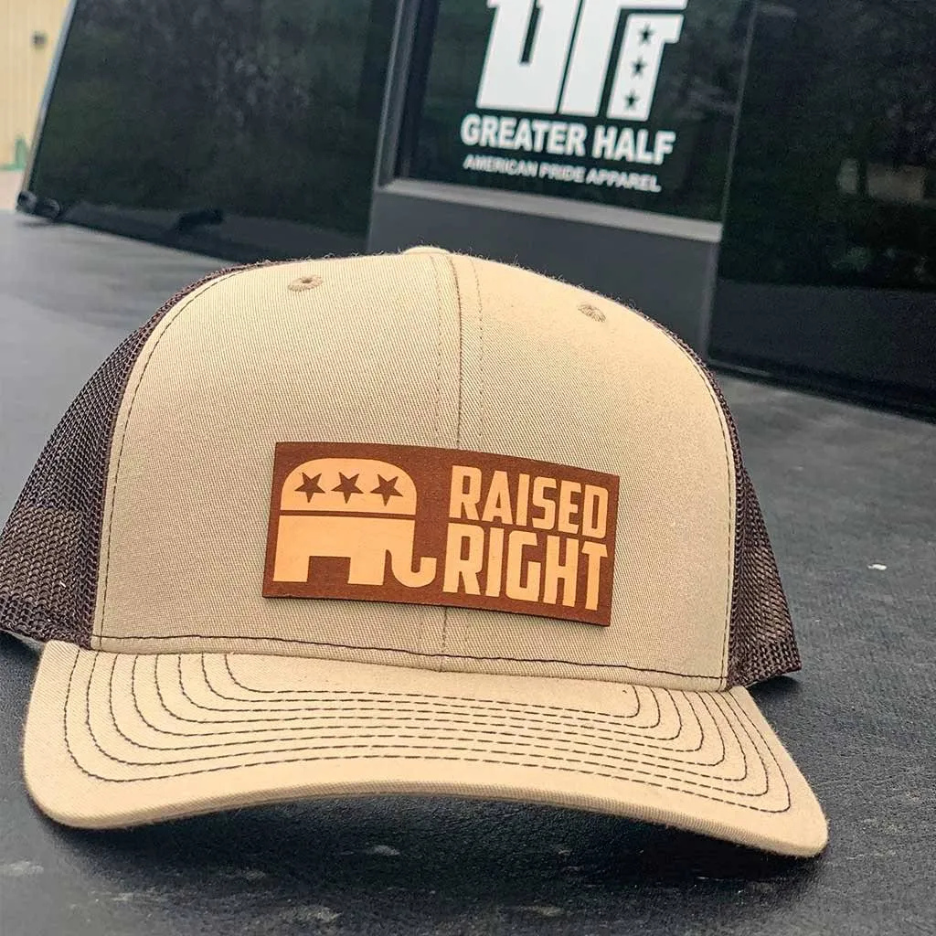 Raised Right Leather Patch Hat