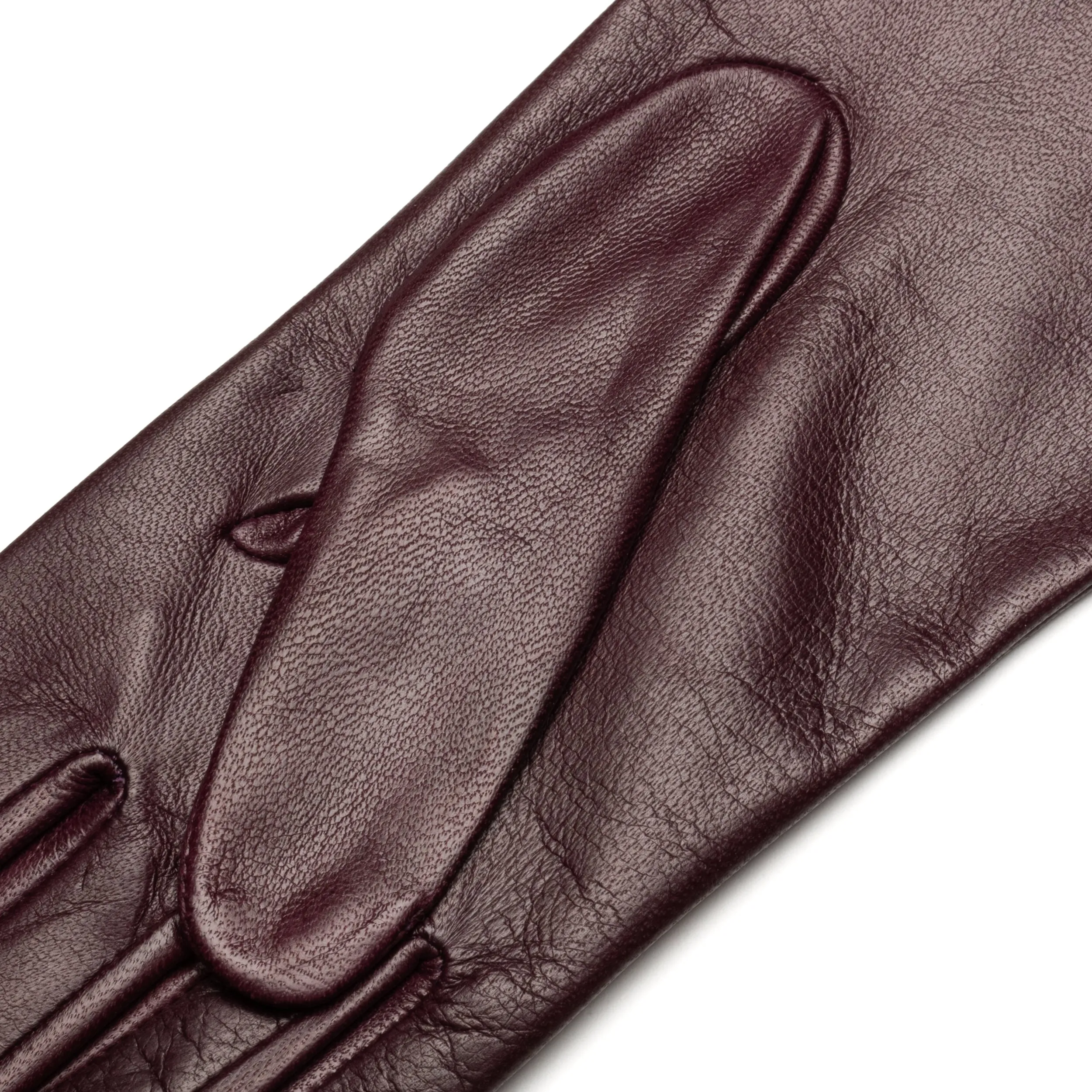 Ravello Aubergine Leather Gloves