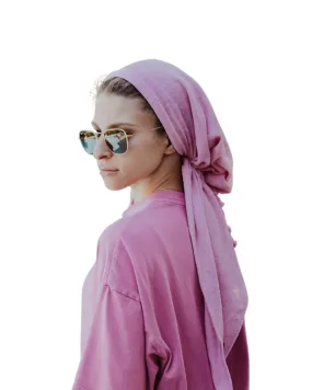 Terry Light Pink Adjustable Pre-Tied Bandanna