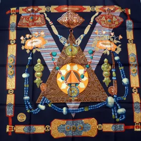 Vintage Hermes Silk Scarf Tibet - Caty Latham 1999 w/Box