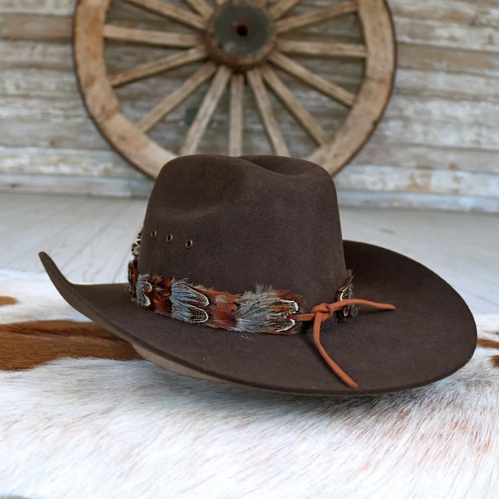 Western Feather Hat Band - Rowan (short)