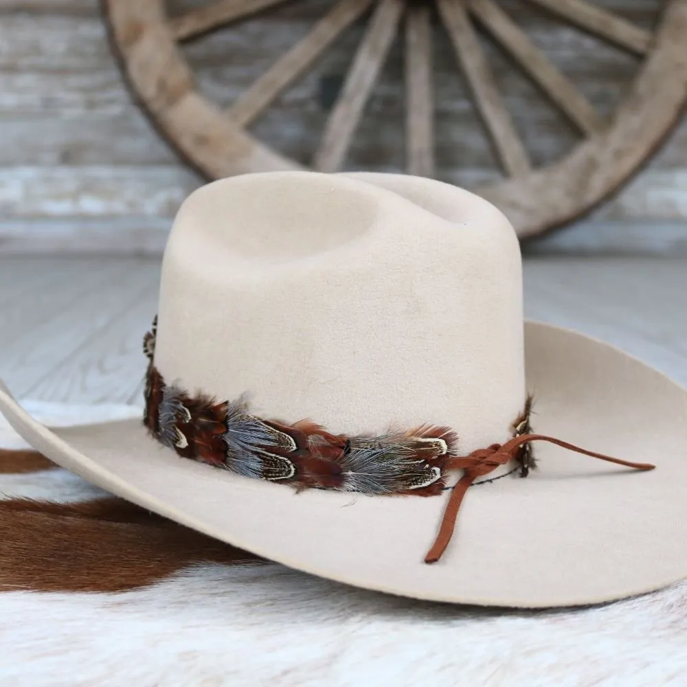 Western Feather Hat Band - Rowan (short)