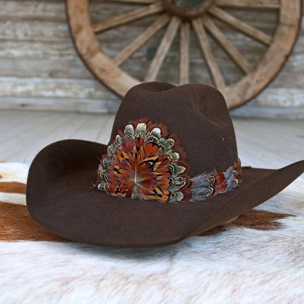 Western Feather Hat Band - Rowan (short)