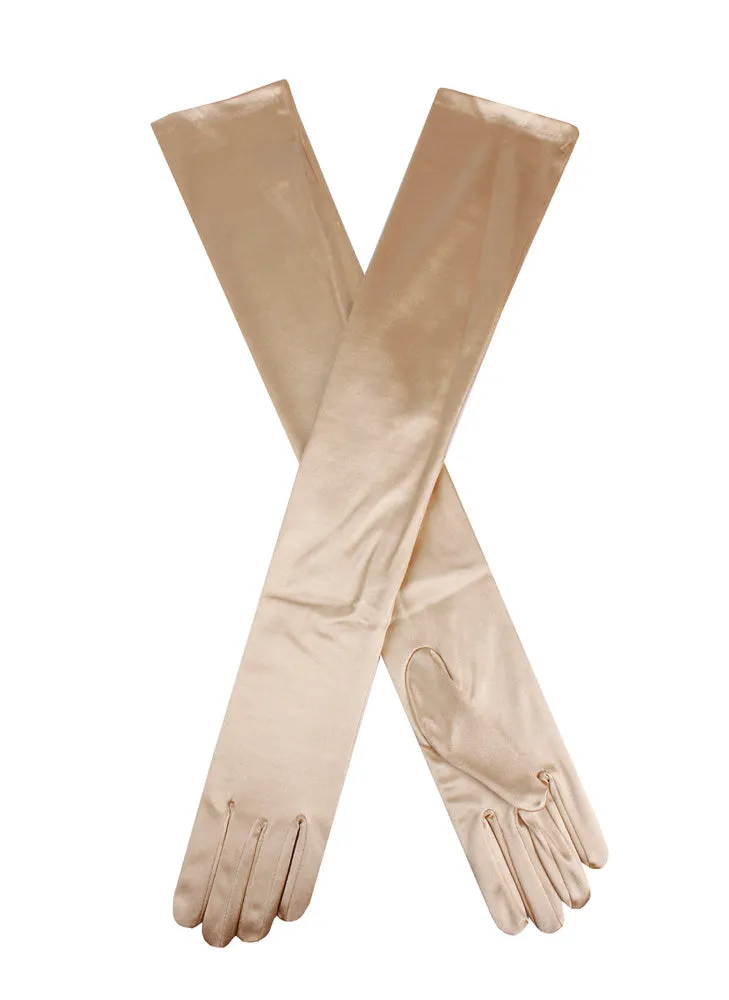 Women's Long Opera Satin Gloves