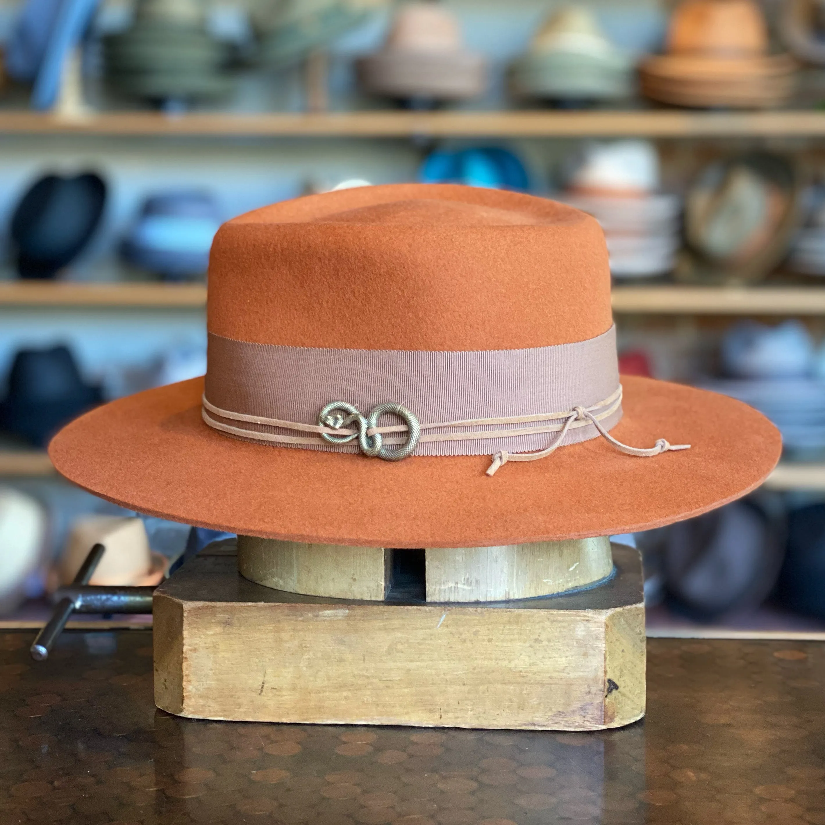 Wormwood Flat Brim Fedora