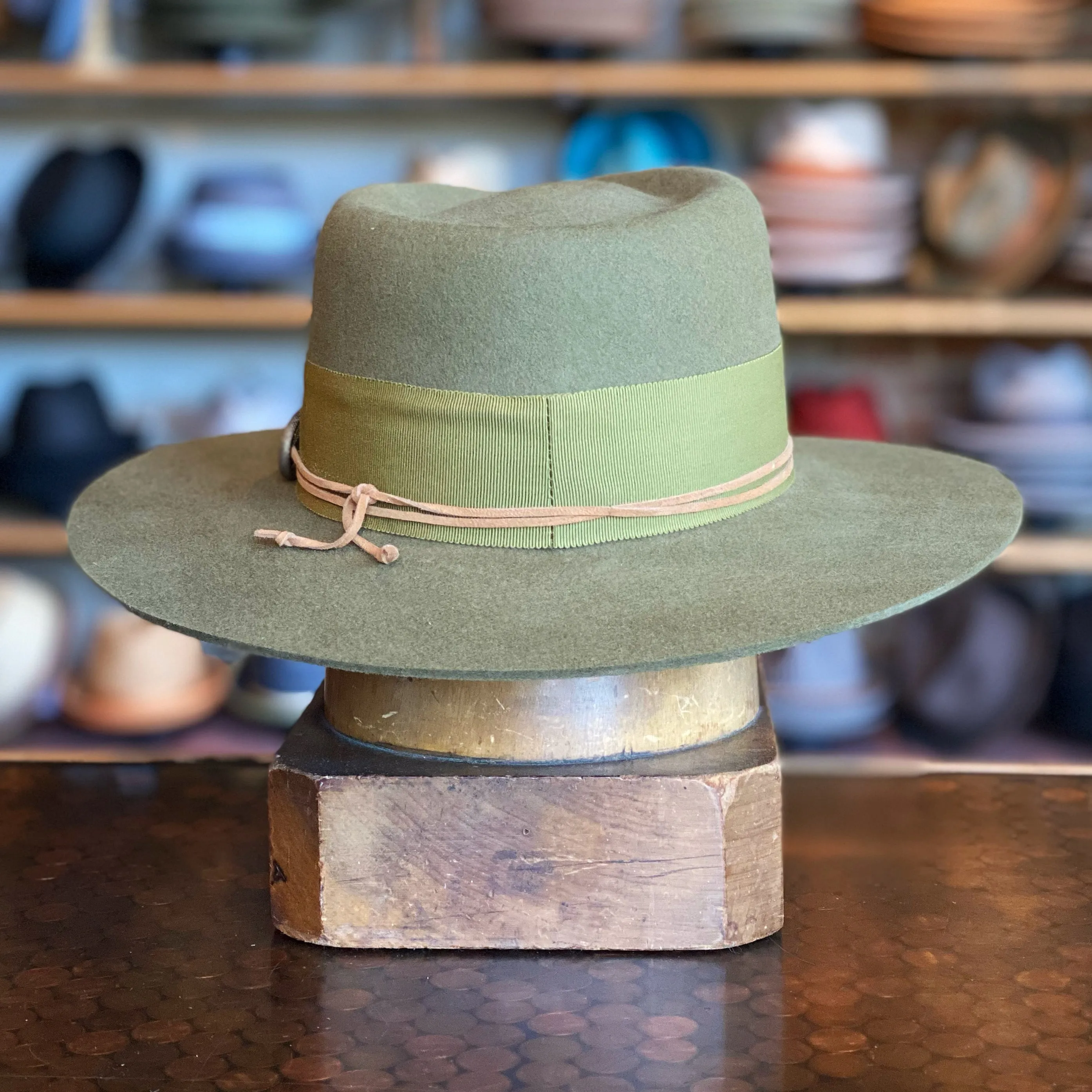 Wormwood Flat Brim Fedora