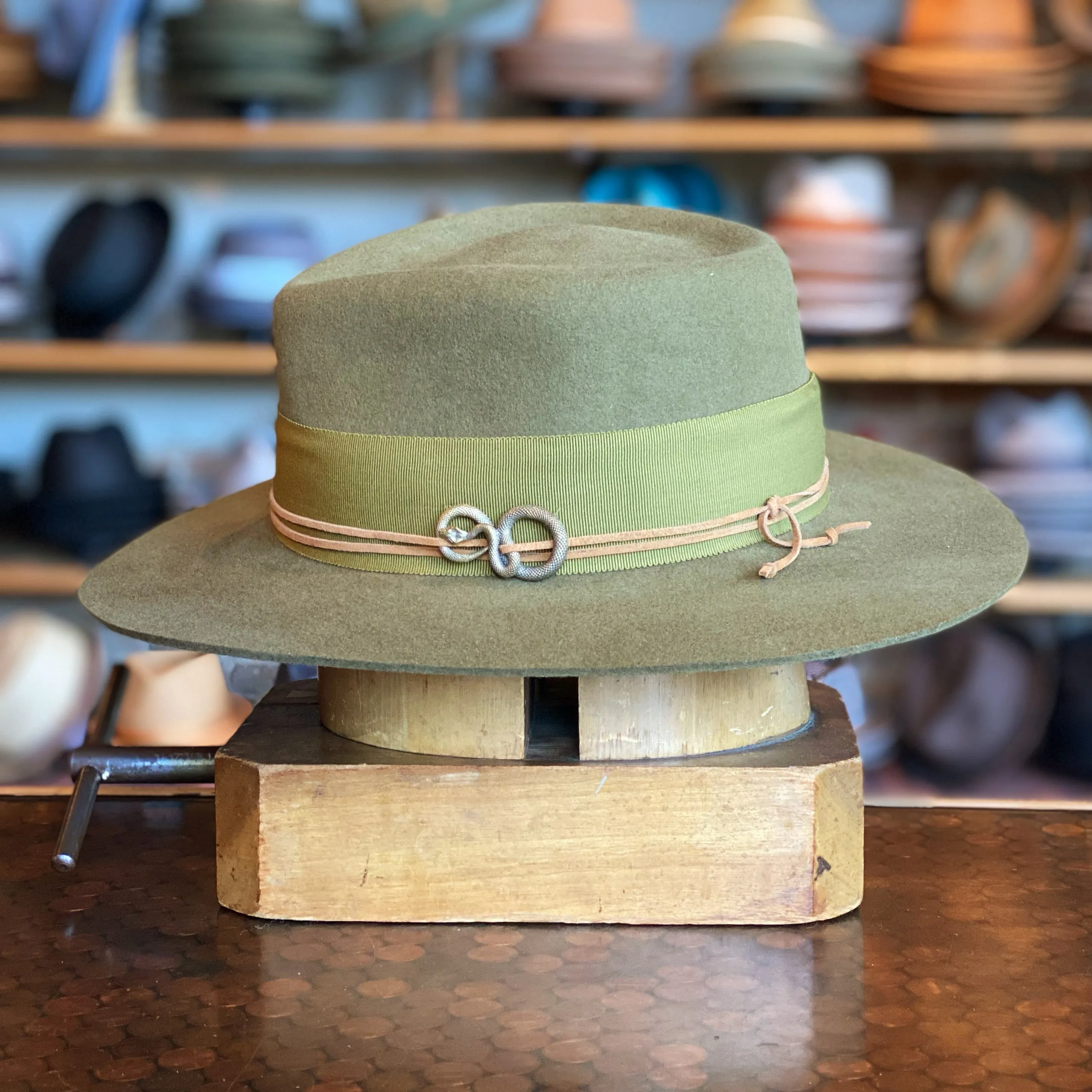 Wormwood Flat Brim Fedora