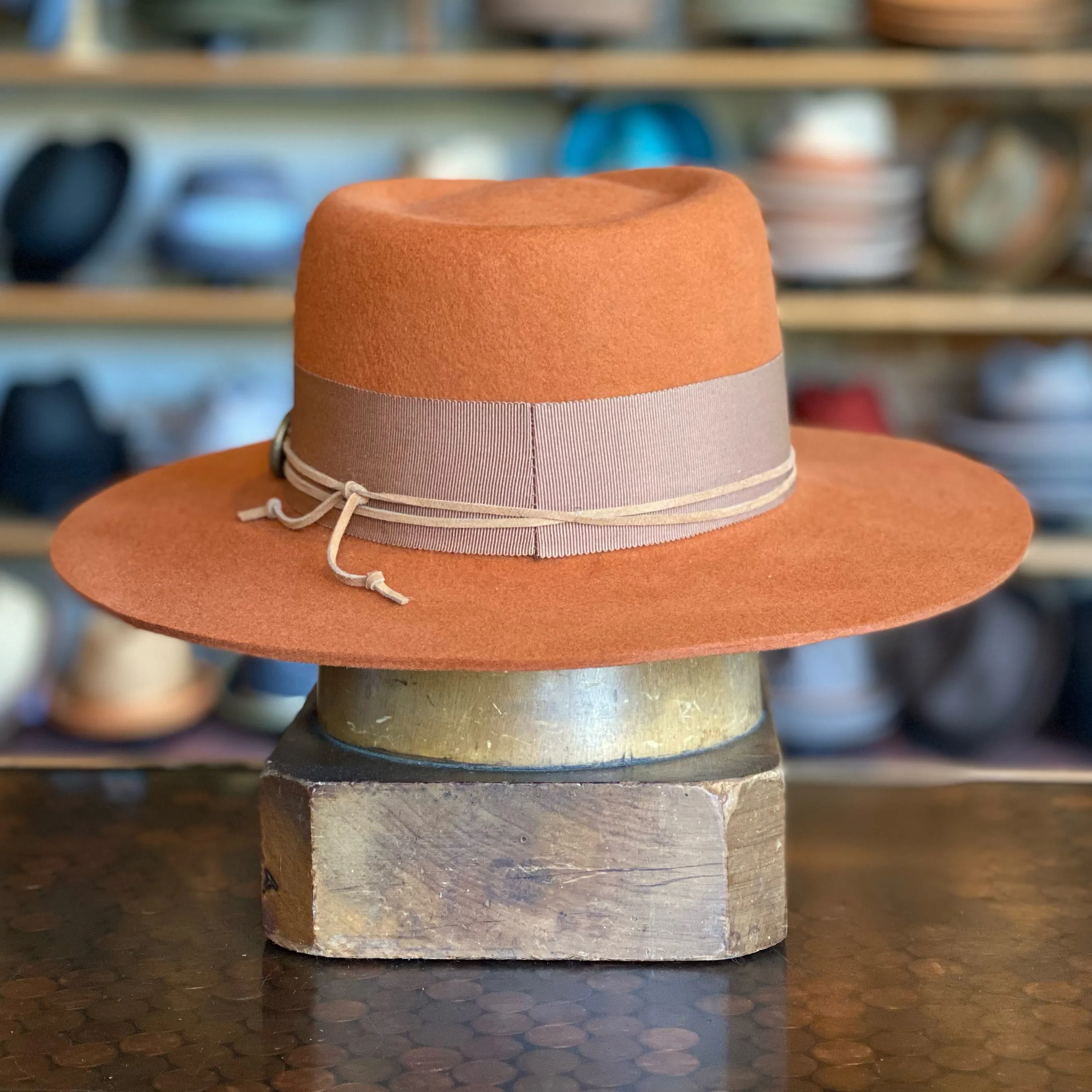 Wormwood Flat Brim Fedora