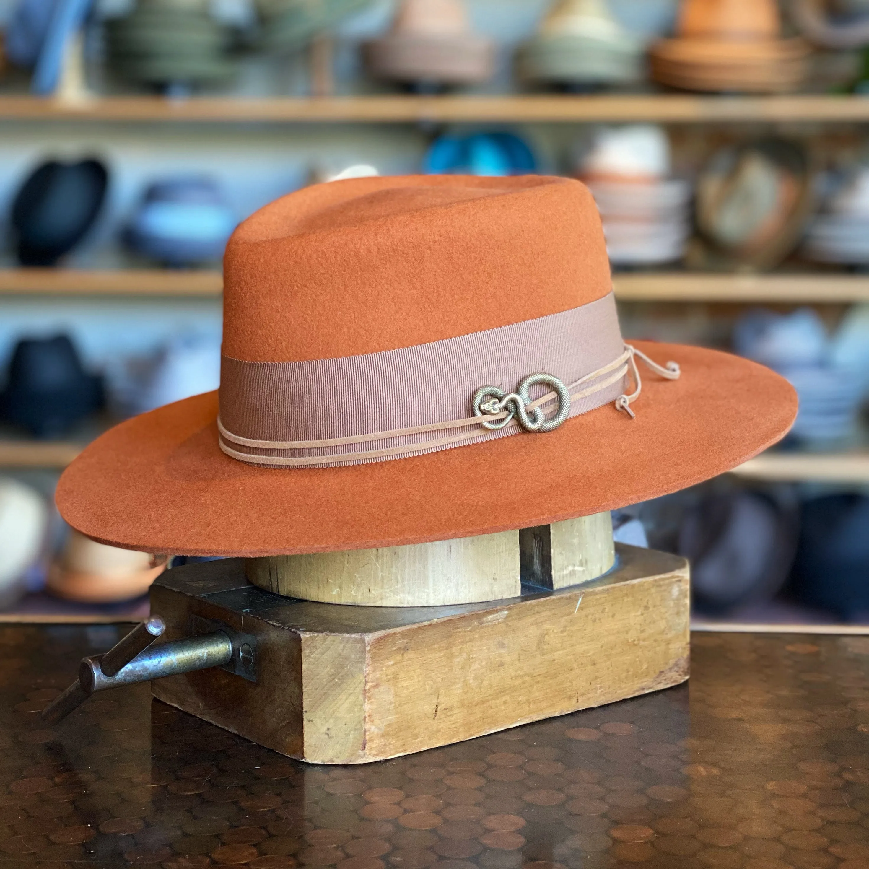 Wormwood Flat Brim Fedora